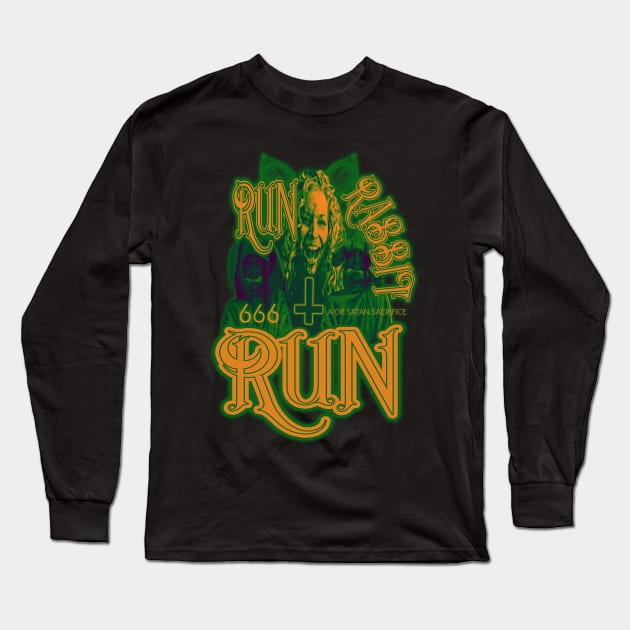 Run Rabbit Run (Green Version) Long Sleeve T-Shirt by The Dark Vestiary